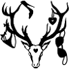 Hirsch mit Beute / Brunftzeit 1c