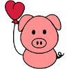 Pigs with heart balloon