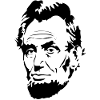 Face of President Abraham Lincoln