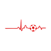 EKG Heart Line Football