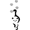 Cat with paw prints