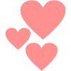 Formes Coeur rose
