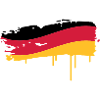 gepinselte Deutschland Fahne