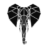 Geometric Stencilize Elephant