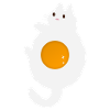 Funny egg cat