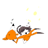 Fox and raccoon sleeping