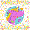 Einhorn im Glitzer