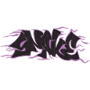 snake graffiti hand draw purple