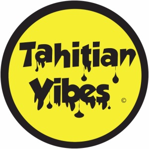 Tahitian Vibes jaune noir rond logo