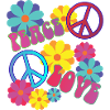 love peace hippie flower power