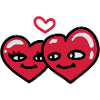 hearts in love