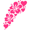 hibiscus floral pattern heart
