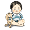Mädchen mit Hase