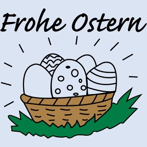 Eierkorb Oster Design - Frohe Ostern