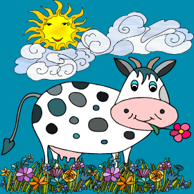 Motif La Vache Stylée personnalisé sur vêtement