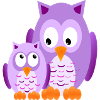 Owls - pink