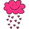 Funny rain cloud with hearts,Valentine's Day, Love