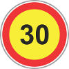 Road Sign 30 yellow