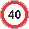 Road sign 40