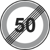 Road Sign 50 restriction
