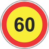 Road Sign 60 yellow