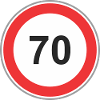 Road sign 70