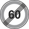 Road Sign 60 restriction