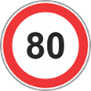 Road sign 80
