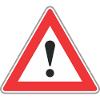 Point Road Sign d'exclamation