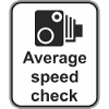 Road sign avarage speed check