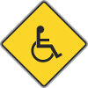 Verkehrsschild für Invaliden