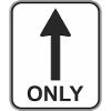 Road sign only front white