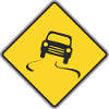 Road Sign slippy way