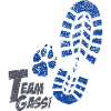 Fussabdruecke blau