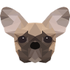 French Bulldog Low Poly
