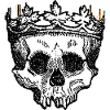 Skull with crown