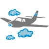 airplane fly sky