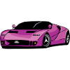 Purple sport car