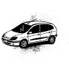 Small white car