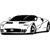 White sport car
