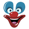 Happy clown face design