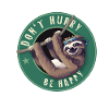Sloth Bouton d'amusement paresseux Humou