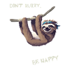 Sloth hang out chill fun humor nerd slow l