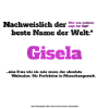 Ich bin Gisela - Gisela als Vorname