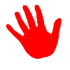 hand red
