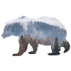 Bär mit Wald