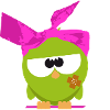 Birdie with headscarf