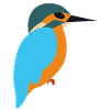 bunter Vogel