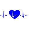 ECG HEARTLINK HEART blue