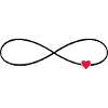 Infinity sign heart infinite love